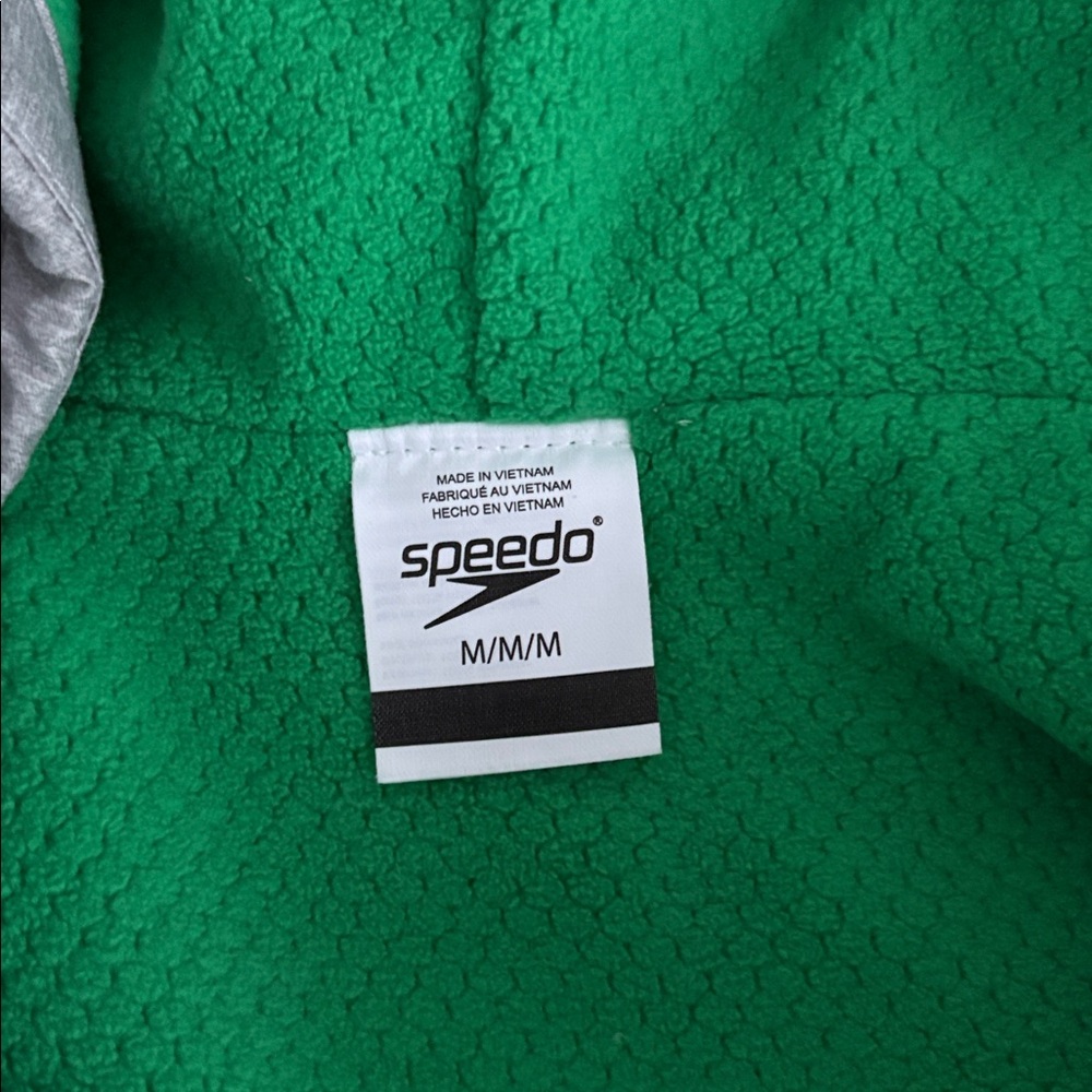 LIKE NEW Speedo Team Parka Grey with Green Size Medium - Picture 11 of 11